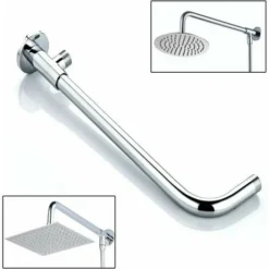 Stainless Steel Shower Head Arm With Silver Copper And Polished Chrome Bracket For Rain Shower Head Comes LO-Ron -Bathroom Supplies Store 100156074 3