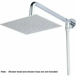 Stainless Steel Shower Head Arm With Silver Copper And Polished Chrome Bracket For Rain Shower Head Comes LO-Ron -Bathroom Supplies Store 100156074 5