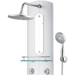 Shower Panel Unit 25x43x120 Cm Silver VidaXL -Bathroom Supplies Store 10099924 4