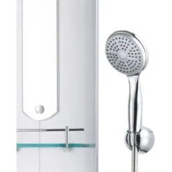 Shower Panel Unit 25x43x120 Cm Silver VidaXL -Bathroom Supplies Store 10099924 5