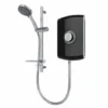Triton Amore 9.5kW Electric Shower Gloss Black 5 Spray Mode Handset 1.5m Hose