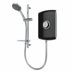 Triton Amore 9.5kW Electric Shower Gloss Black 5 Spray Mode Handset 1.5m Hose
