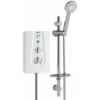 Bristan Glee Electric Shower 9.5kW White Modern Chrome Round Head Wall Mounted