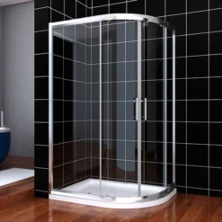 ELEGANT 1000 X 800 Mm Offset Quadrant Shower Enclosure 6mm Tempered Sliding Glass Cubicle Door