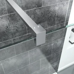 ELEGANT 1000mm Frameless Wet Room Shower Screen Panel 8mm Easy Clean Glass Walk In Shower Enclosure With Stainless Steel Support Bar -Bathroom Supplies Store 11939650 3