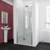 ELEGANT Bifold Shower Door 900mm Glass Shower Enclosure Reversible Folding Shower Door