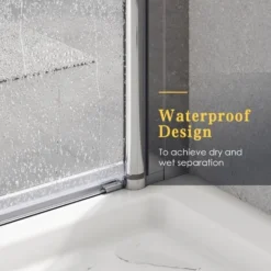 ELEGANT 800mm Bifold Shower Door Glass Shower Enclosure Reversible Folding Shower Door -Bathroom Supplies Store 11939804 3