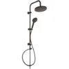 Shower Column Multi Function Showerhead Large Sliding Rainfall Black Colour