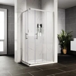 ELEGANT Shower Enclosure Corner Entry 900 X 700 Mm Square Sliding Shower Enclosure