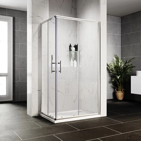 ELEGANT Shower Enclosure Corner Entry 900 X 700 Mm Square Sliding Shower Enclosure 2 ELEGANT Shower Enclosure Corner Entry 900 X 700 Mm Square Sliding Shower Enclosure - Image 2