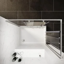 ELEGANT Shower Enclosure Corner Entry 900 X 700 Mm Square Sliding Shower Enclosure 7 ELEGANT Shower Enclosure Corner Entry 900 X 700 Mm Square Sliding Shower Enclosure -Bathroom Supplies Store 12227198 3