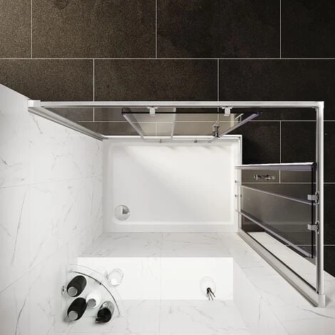 ELEGANT Shower Enclosure Corner Entry 900 X 700 Mm Square Sliding Shower Enclosure 3 ELEGANT Shower Enclosure Corner Entry 900 X 700 Mm Square Sliding Shower Enclosure - Image 3