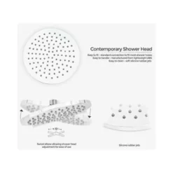 Lily Round 3 Dial 3 Way Bathroom Concealed Thermostatic Shower Mixer Valve Tap 8 Lily Round 3 Dial 3 Way Bathroom Concealed Thermostatic Shower Mixer Valve Tap -Bathroom Supplies Store 13068958 4