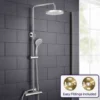 Rosa Round Thermostatic Dual Control Riser Slider Shower Handset & Easy Fittings