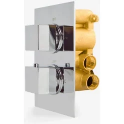 Temel Square Concealed Thermostatic Mixer Valve Hand Held Shower Head Set -Bathroom Supplies Store 13069125 3