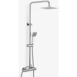 Rosa Dual Control Square Slim Head Thermostatic Shower Mixer & Easy Fitting Kit -Bathroom Supplies Store 13069165 4
