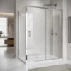 ELEGANT Sliding Shower Enclosure 1200 X 800 Mm 6mm Safety Glass Reversible Bathroom Cubicle Screen Door With Side Panel