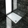 ELEGANT Rectangular 1100 X 800 X 40 Mm Stone Tray For Shower Enclosure Cubicle + Waste Trap