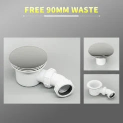 ELEGANT Rectangular 1400 X 800 X 40 Mm Stone Tray For Shower Enclosure Cubicle + Waste Trap -Bathroom Supplies Store 13461541 4