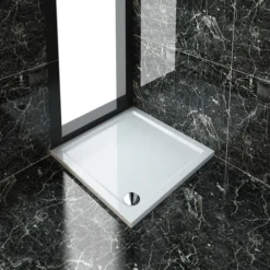 ELEGANT 900 X 900 X 40 Mm Square Stone Tray + Waste Trap