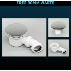 ELEGANT 900 X 900 X 40 Mm Square Stone Tray + Waste Trap -Bathroom Supplies Store 13461622 4