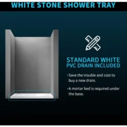 ELEGANT Rectangular 1000 X 700 X 40 Mm Stone Tray For Shower Enclosure Cubicle + Waste Trap -Bathroom Supplies Store 13721283 5