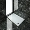 ELEGANT Rectangular 1200 X 800 X 40 Mm Stone Tray For Shower Enclosure Cubicle + Waste Trap
