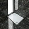 ELEGANT Rectangular 1200 X 900 X 40 Mm Stone Tray For Shower Enclosure Cubicle + Waste Trap