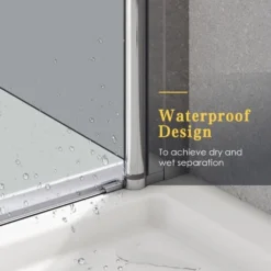 ELEGANT Frameless Bifold Shower Door 800mm Reversible Folding Shower Door -Bathroom Supplies Store 14285456 4