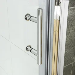 ELEGANT Sliding Shower Enclosure 6mm Glass Reversible Cubicle Door Screen Panel With Shower Tray And Waste + Side Panel 1000 X 800 Mm -Bathroom Supplies Store 14285507 3