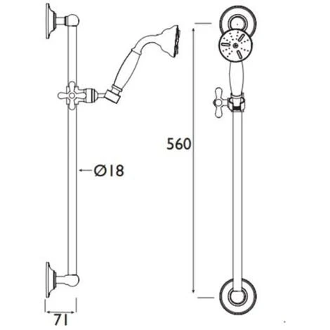 Bristan Traditional Deluxe Shower Kit - Chrome 2 Bristan Traditional Deluxe Shower Kit - Chrome - Image 2