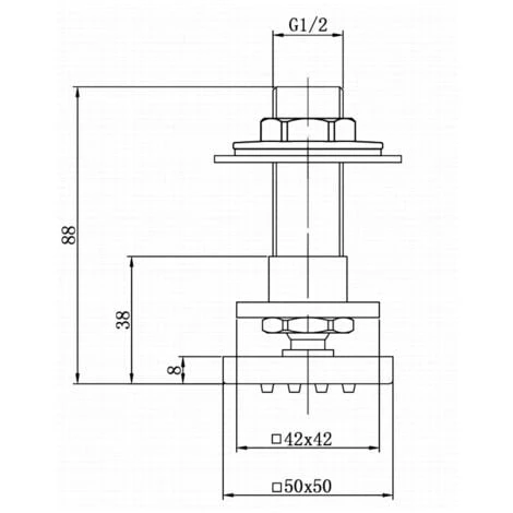 Hudson Reed Square Body Jet 50mm Wide Single - Chrome 2 Hudson Reed Square Body Jet 50mm Wide Single - Chrome - Image 2