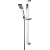 Nuie Square Slider Rail Shower Kit 700mm High - Chrome