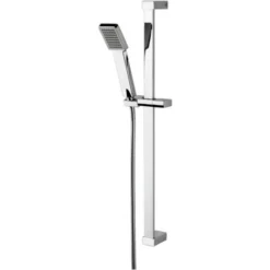 Nuie Square Slider Rail Shower Kit 700mm High - Chrome