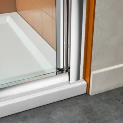 ELEGANT Bifold Shower Enclosure Reversible Folding Glass Shower Cubicle Door 900mm -Bathroom Supplies Store 15729280 3