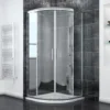 ELEGANT Quadrant Shower Enclosure 6mm Tempered Sliding Glass Cubicle Door 800 X 800 Mm With Tray
