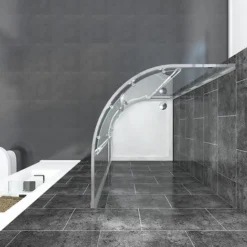 ELEGANT Quadrant Shower Enclosure 6mm Tempered Sliding Glass Cubicle Door 800 X 800 Mm With Tray -Bathroom Supplies Store 15729321 3