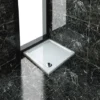 ELEGANT Stone Tray For Shower Enclosure Cubicle + Waste Trap Square 760 X 760 X 40 Mm