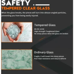 ELEGANT Walk In Shower Enclosure Screen Easy Clean 800mm -Bathroom Supplies Store 15729447 4