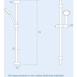 Square Shower Matte Black Handset And Hose With Slider Riser Rail Bracket -Bathroom Supplies Store 15793068 5