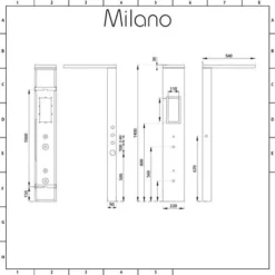 Milano Karr - Modern Thermostatic Shower Tower Panel With Rainfall Shower Head&44 Hand Shower Handset And Body Jets – Bamboo -Bathroom Supplies Store 15918597 5