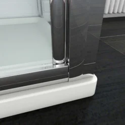 ELEGANT Bifold Shower Enclosure Glass Screen Door Cubicle + Side Panel 700 X 700 Mm -Bathroom Supplies Store 16189492 4