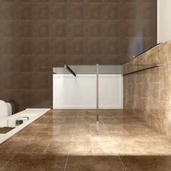 ELEGANT 700mm Easy Clean Glass Wetroom Shower Screen With 300mm Flipper Panel + 1200x760mm Stone Walk In Shower Enclosure Tray And Waste -Bathroom Supplies Store 16190853 3