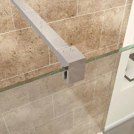 ELEGANT 760mm Walk In Shower Enclosure 8mm Easy Clean Glass Wet Room Shower Screen Panel With 1200x900mm Shower Tray + Waste 3 ELEGANT 760mm Walk In Shower Enclosure 8mm Easy Clean Glass Wet Room Shower Screen Panel With 1200x900mm Shower Tray + Waste - Image 3