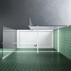 ELEGANT 1200 X 900 Mm Walk In Wetroom Shower Enclosure Panel 8mm Easy Clean Glass Shower Glass Panel With 300mm Flipper Panel + Shower Tray 7 ELEGANT 1200 X 900 Mm Walk In Wetroom Shower Enclosure Panel 8mm Easy Clean Glass Shower Glass Panel With 300mm Flipper Panel + Shower Tray -Bathroom Supplies Store 16496085 3