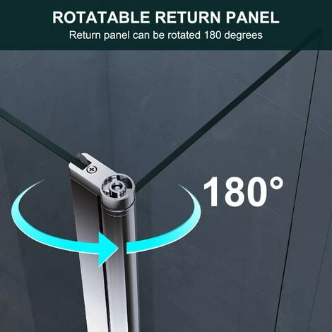 ELEGANT 1200 X 900 Mm Walk In Wetroom Shower Enclosure Panel 8mm Easy Clean Glass Shower Glass Panel With 300mm Flipper Panel + Shower Tray 4 ELEGANT 1200 X 900 Mm Walk In Wetroom Shower Enclosure Panel 8mm Easy Clean Glass Shower Glass Panel With 300mm Flipper Panel + Shower Tray - Image 4