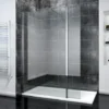 ELEGANT 700mm Wet Room Shower Screen Panel 8mm Easy Clean Glass Walk In Shower Enclosure With 300mm Flipper Panel