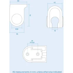 ADJUSTABLE SHOWER HANDSET HOSE UNIVERSAL FIXED WALL BRACKET HOLDER CHROME -Bathroom Supplies Store 16645536 4