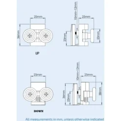 4 Shower Door Wheels Twin Top And Bottom Roller Runners -Bathroom Supplies Store 16645562 4