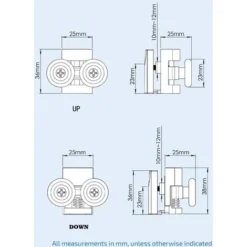 4 Shower Door Wheels Twin Top And Bottom Roller Runners -Bathroom Supplies Store 16645562 5